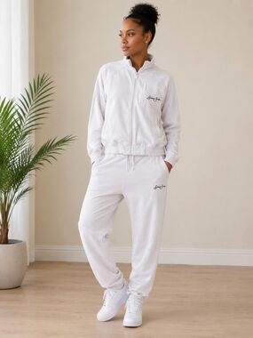 Sean John Off-White Track Jogger Set